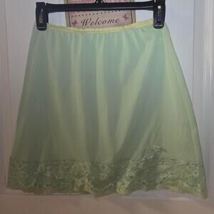 Vintage Warner’s Mint Green Half Slip with Lace Hem